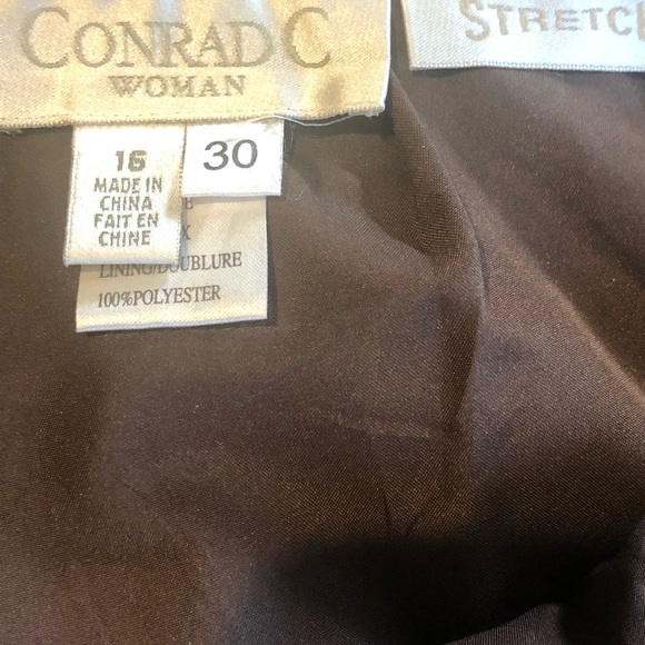 Conrad C Woman Brown Herringbone cold weather full length Skirt – Size 16 - Picture 4 of 12